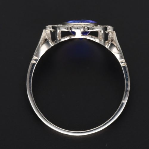 Platinum Tanzanite and Diamond Ring image-6