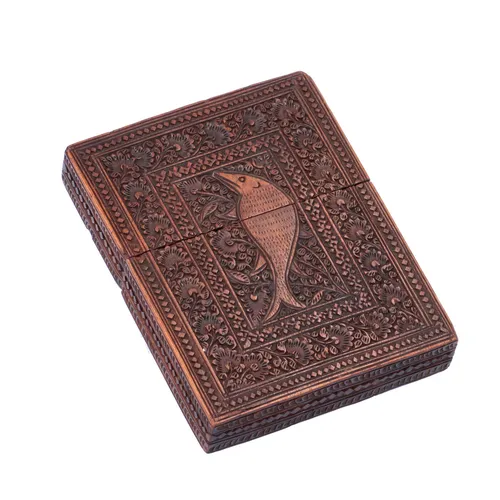 Sandalwood Mysore Indian Carved Box image-1