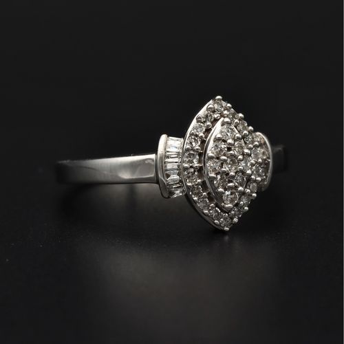 Gold Art Deco Design Diamond Ring image-1