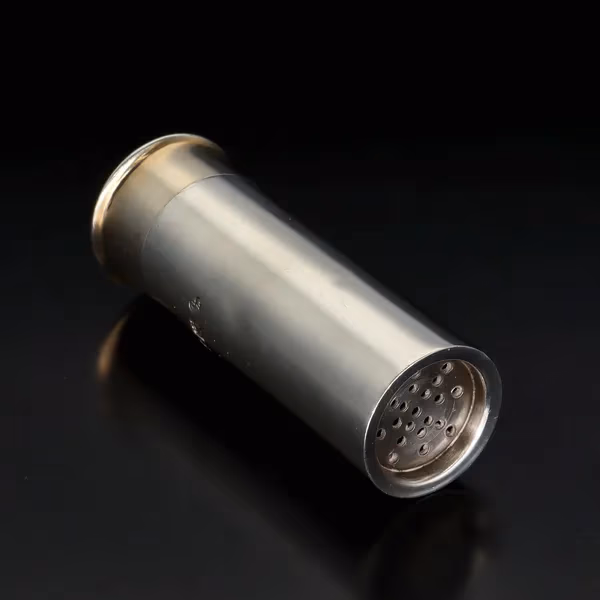 Rare Pair of Victorian Silver Shotgun Cartridge Pepperettes