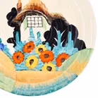 Clarice Cliff "Trallee" LG Ribbed Plate