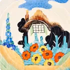 Clarice Cliff "Trallee" LG Ribbed Plate