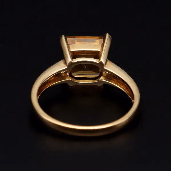 Gold 2ct Citrine Ring