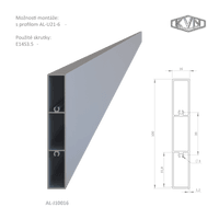 Poškodený profil 100x16mm, L-6000mm, hliník bez povrchovej úpravy - slide 0