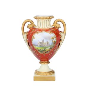 Early 20th Century Royal Worcester H Davis Signed Vase