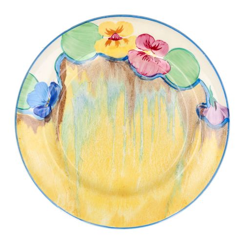Clarice Cliff Pansies Plate image-1