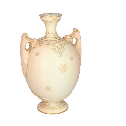 19th Century Royal Worcester Twin Handled Vase image-1