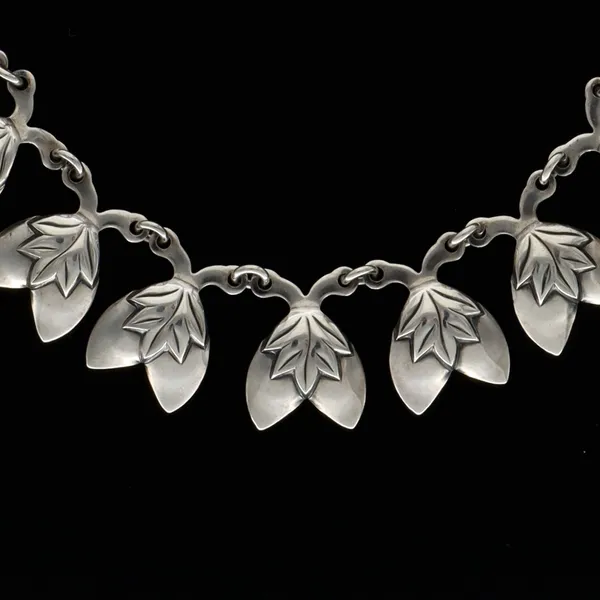 Vintage Silver Fringe Necklace by Hermann Siersbol