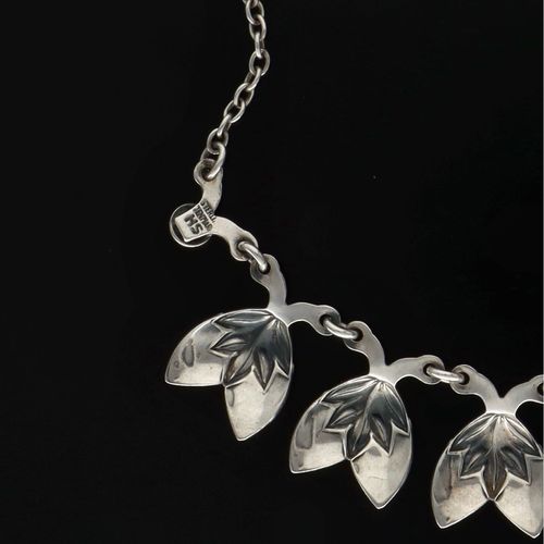 Vintage Silver Fringe Necklace by Hermann Siersbol image-4