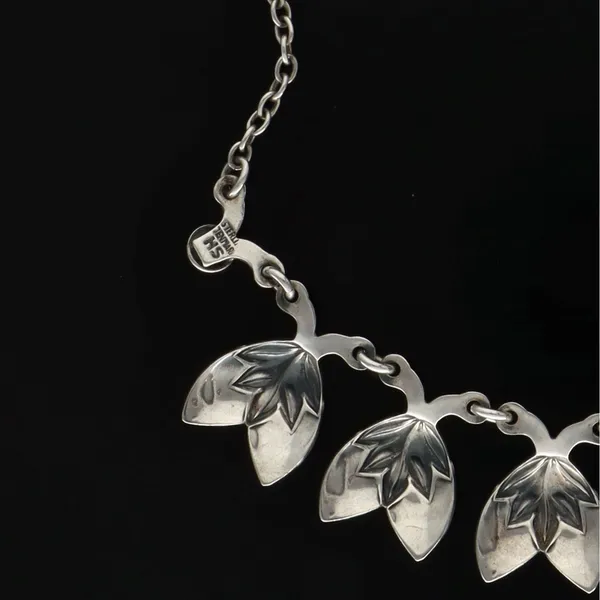 Vintage Silver Fringe Necklace by Hermann Siersbol