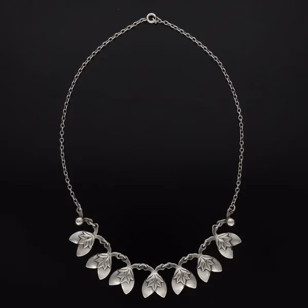 Vintage Silver Fringe Necklace by Hermann Siersbol