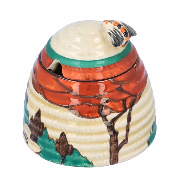 Clarice Cliff Limberlost Large Beehive Honey Pot