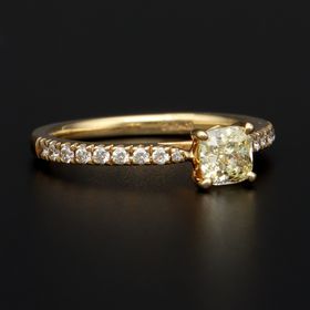 Fancy Yellow Internally Flawless GIA Cert Diamond Ring