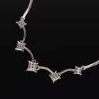 9ct White Gold and Diamond Necklace