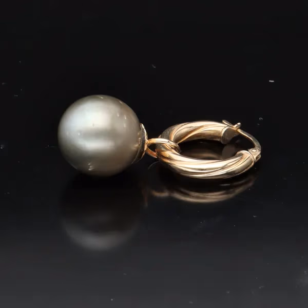 9ct Gold Hoops and Pearl Earrings