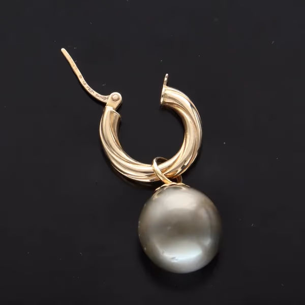 9ct Gold Hoops and Pearl Earrings