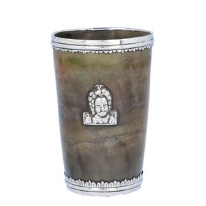 Unusual Silver and Horn Beaker