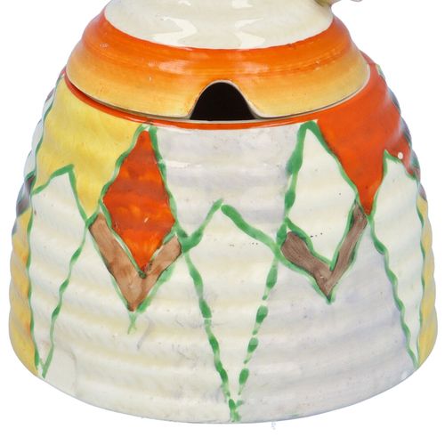 Clarice Cliff Sungold Beehive Preserve Pot image-2