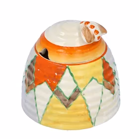 Clarice Cliff Sungold Beehive Preserve Pot