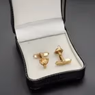 Retro Gold Fox Cufflinks Birmingham 1978