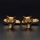 Retro Gold Fox Cufflinks Birmingham 1978