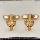Retro Gold Fox Cufflinks Birmingham 1978