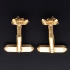 Retro Gold Fox Cufflinks Birmingham 1978