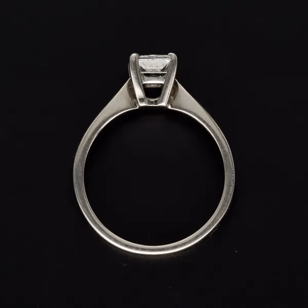 Platinum & Natural Princess Cut Diamond Ring