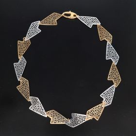 9ct Gold Alternating Panel Collar Necklace