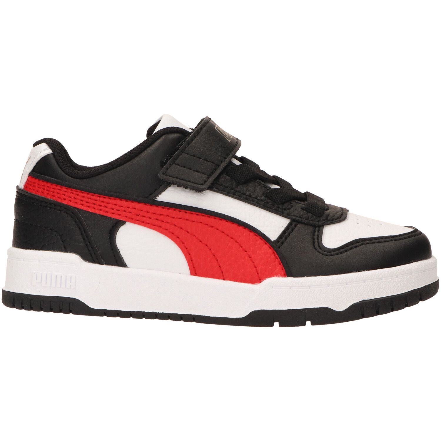 PUMA RBD Game Low AC+PS Unisex Sneakers - White/ForAllTimeRed/Black/Gold - Maat 35