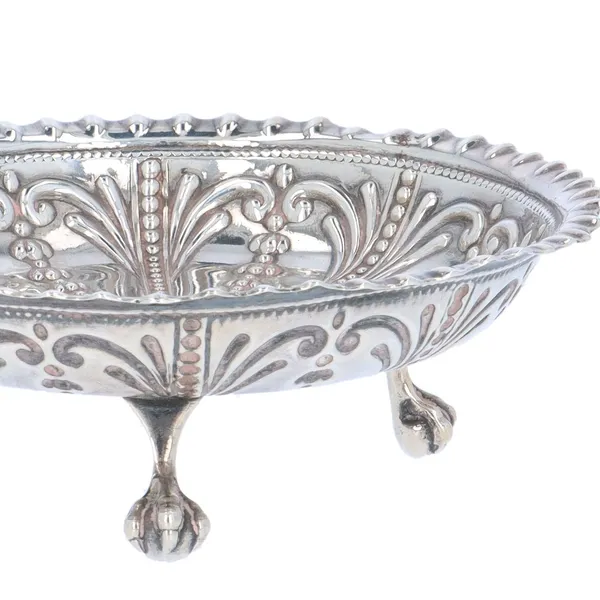 Victorian Silver Decorative Pin Tray
