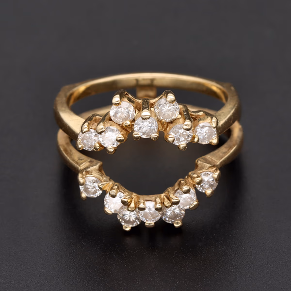 14ct Yellow Gold Diamond Enhancer Ring