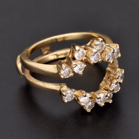 14ct Yellow Gold Diamond Enhancer Ring