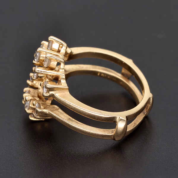 14ct Yellow Gold Diamond Enhancer Ring