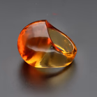 Lalique Vintage Style Orange Glass Cabochon Ring