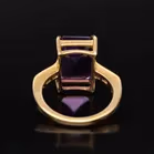 Art Deco style 9ct Gold Amethyst and Diamond Ring