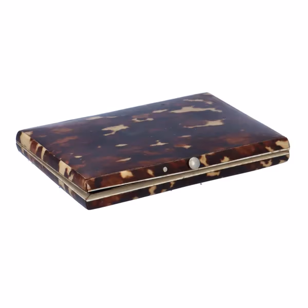 19th Century Tortoise Shell Card Case