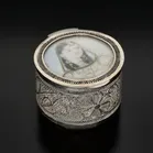 Antique Silver Portrait Box