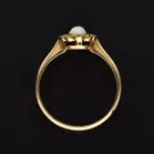 Early 20th Century 18ct Yellow Gold Demantoid Garnets and Opal Ring