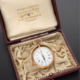 Ladies Gold Enamel Fob Watch