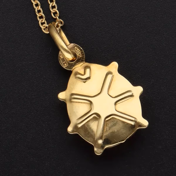14ct Yellow Gold Ladybug Pendant On 9ct Yellow Gold Chain