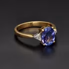 18ct Gold Tanzanite and Diamond Ring