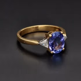 18ct Gold Tanzanite and Diamond Ring