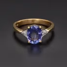 18ct Gold Tanzanite and Diamond Ring