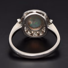 Platinum Opal & Diamond Ring