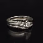 Pair of Gold Diamond Rings