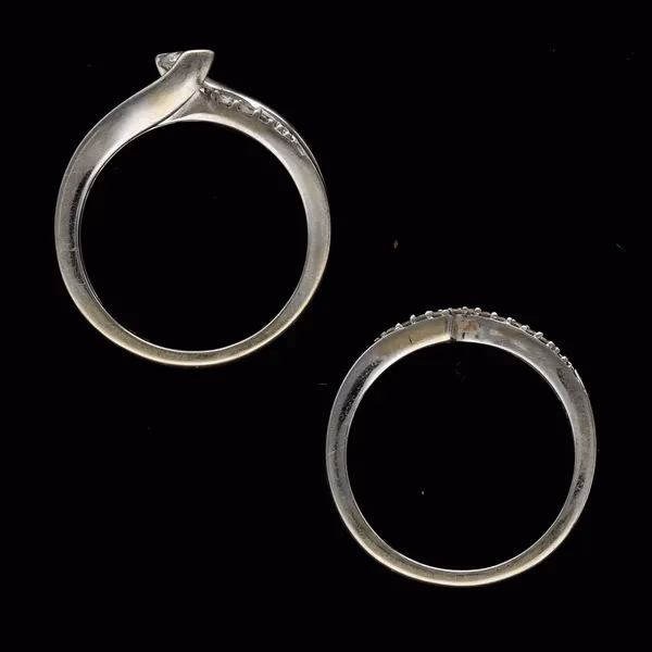 Pair of Gold Diamond Rings