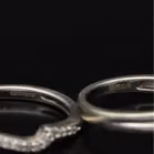 Pair of Gold Diamond Rings