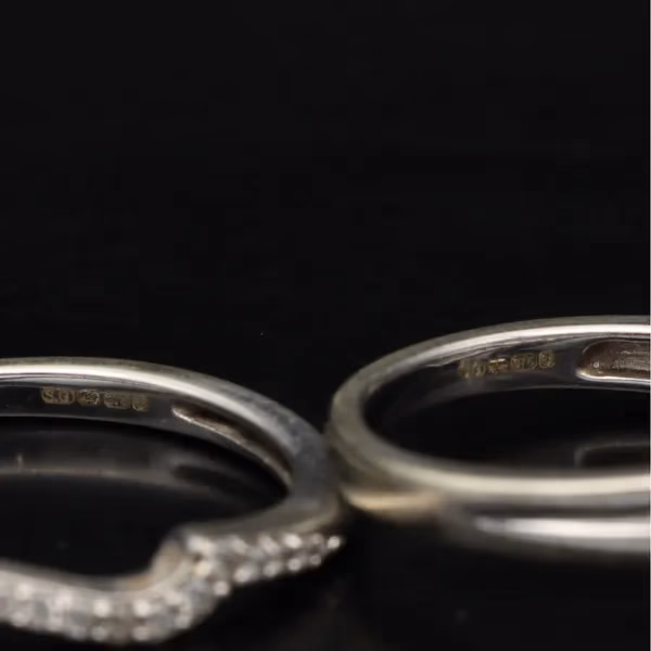Pair of Gold Diamond Rings