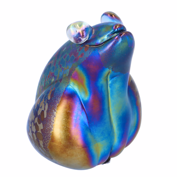 John Ditchfield Glassform Iridescent Frog Sculpture
